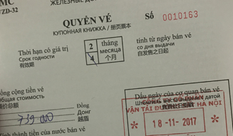 Vietnam Train Tcket